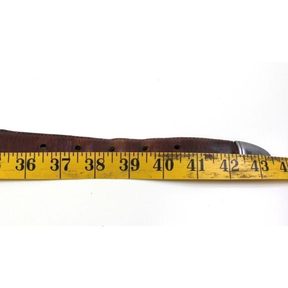 BRIGHTON BROWN BLACK GENUINE LEATHER 1 1/8"Wd CASUAL DRESS MEN'S BELT Sz 38 (M14 - Picture 14 of 16